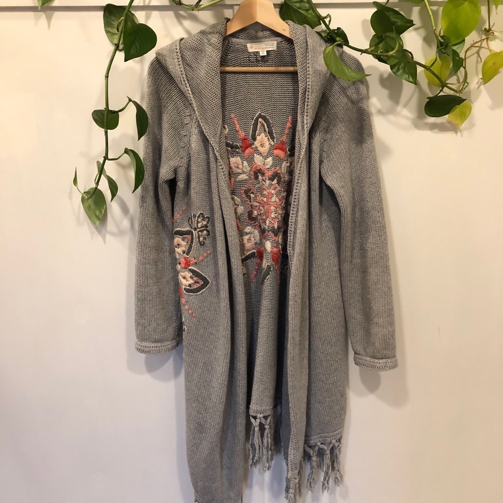 Odd Molly Intl Grey Sweater with Embroidery